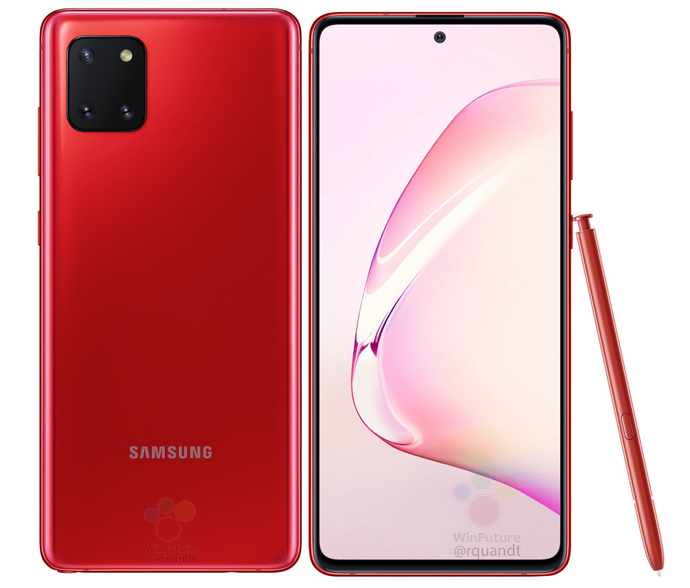 Samsung Galaxy Note 10 Lite leaked render