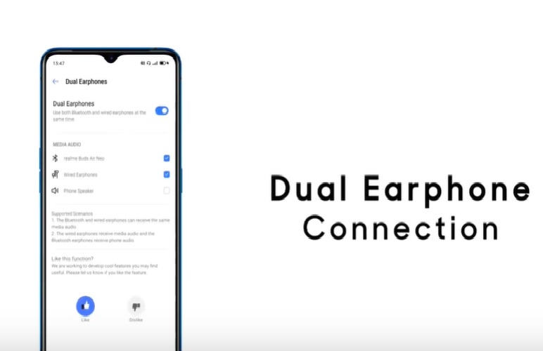 Realme Dual Earphone Connection
