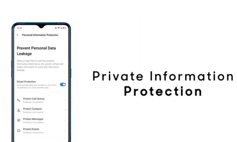 Realme UI Private Information Protection