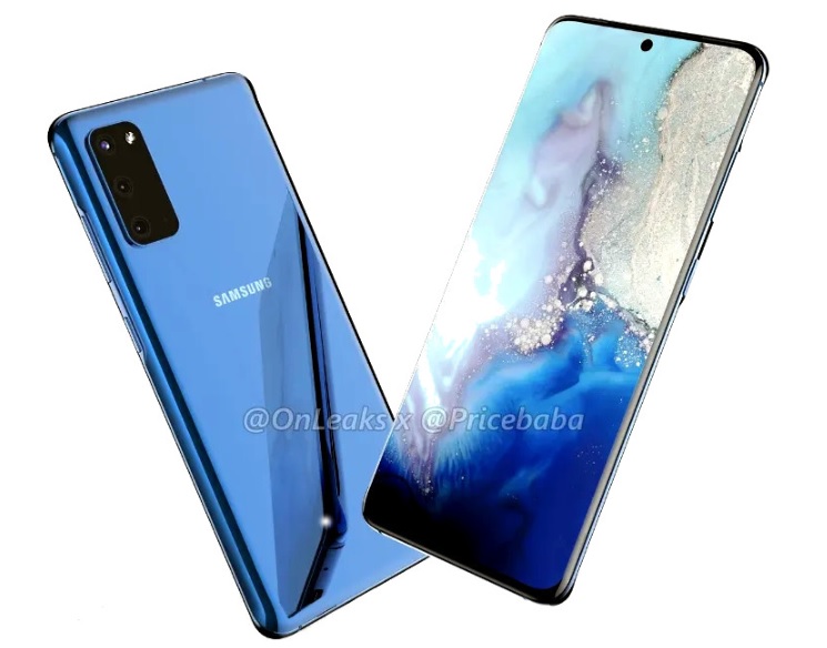 Samsung Galaxy S20 Render by PriceBaba @OnLeaks