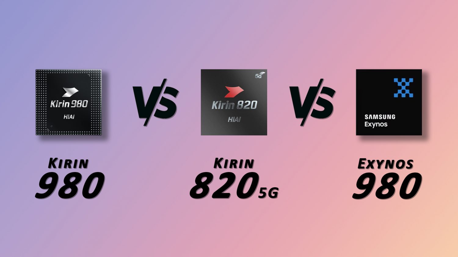 Kirin 980 vs 820 5G vs Exynos 980 Comparison
