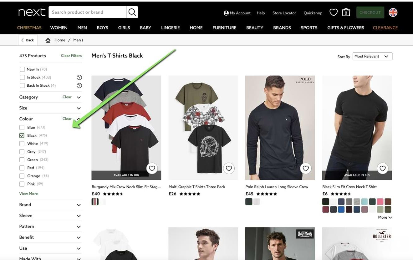 faceted navigation