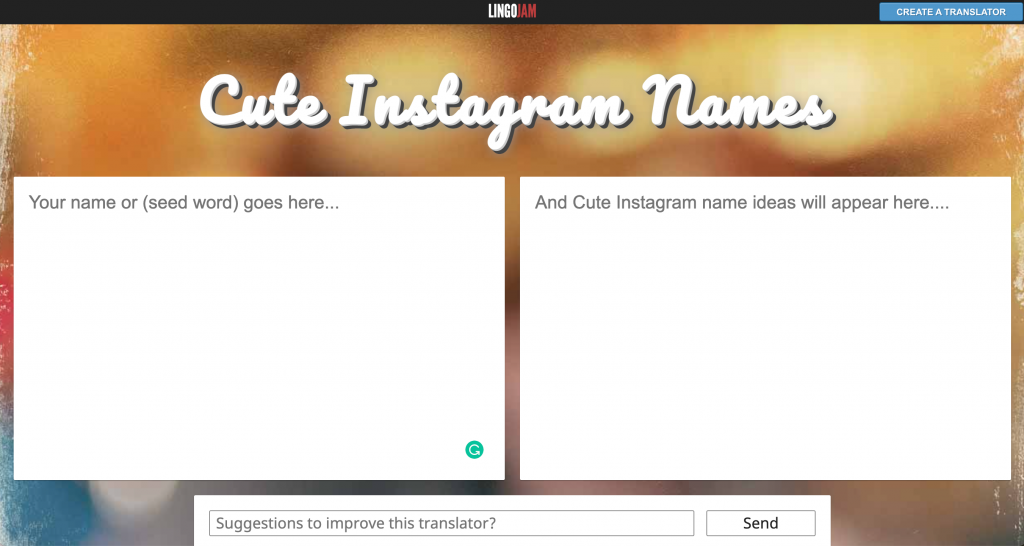 lingojam random username generator cute instagram names
