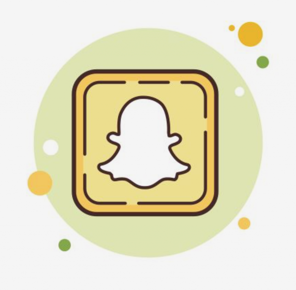 Snapchat icon (green, orange)