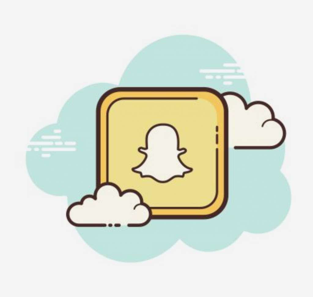 Snapchat icon (green, orange, cloud)