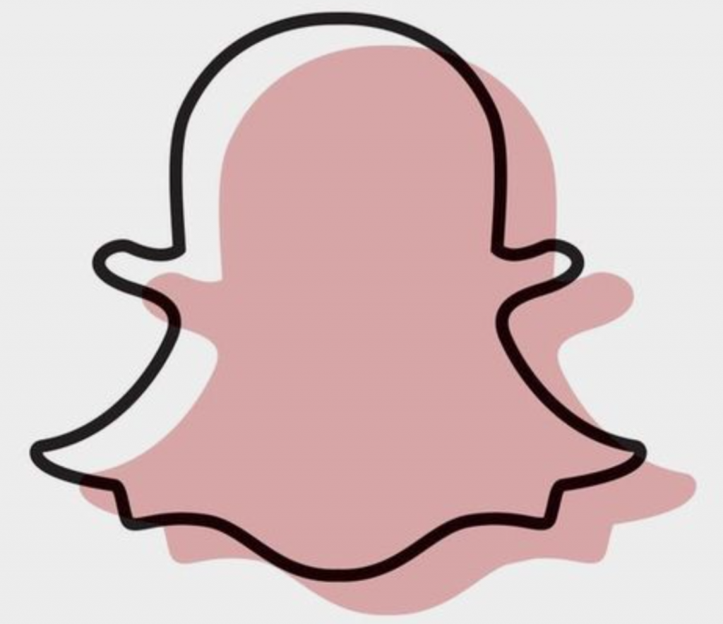 snapchat logo pink ghost