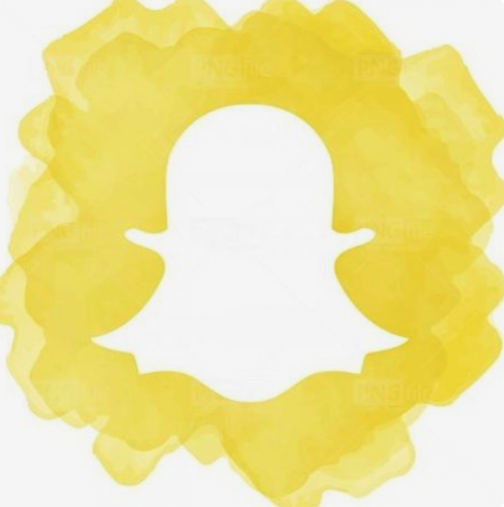 Snapchat logo (white ghost, yellow background)