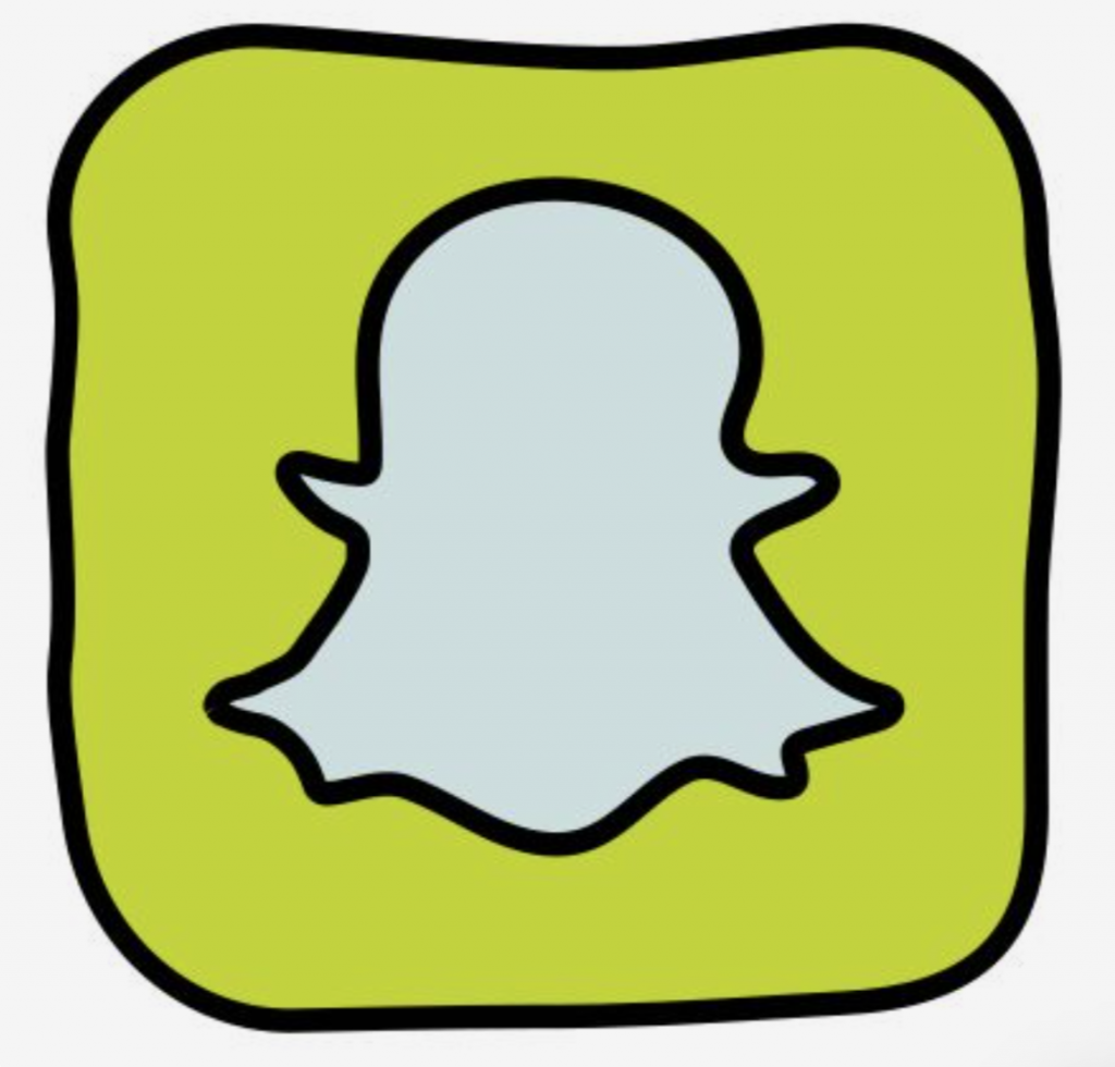 Snapchat logo (yellow, stylish, animation)
