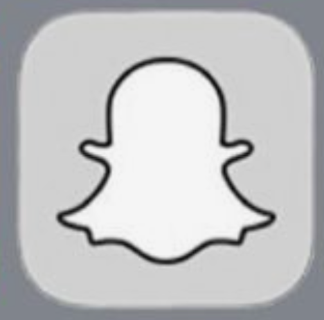 Snapchat logo (gray / grey background)