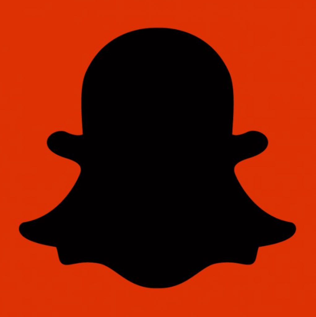 Snapchat logo (red, black ghost)