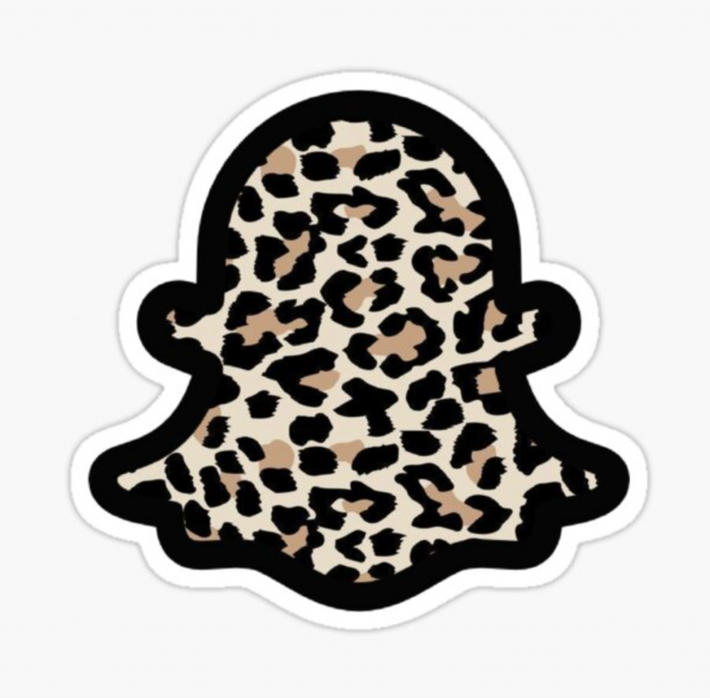 Snapchat logo (cheetah, leopard print)