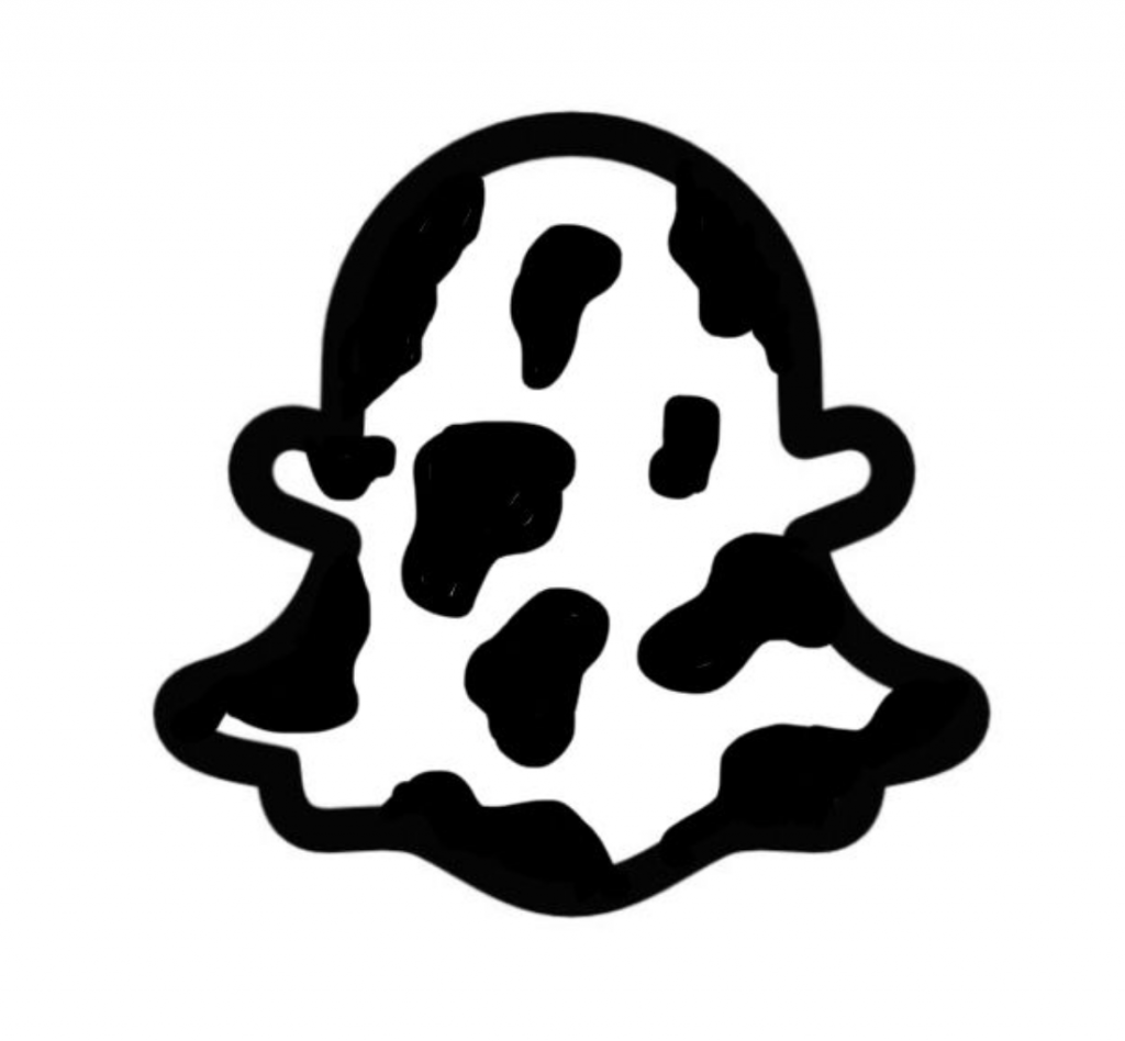 Snapchat logo (cow print)