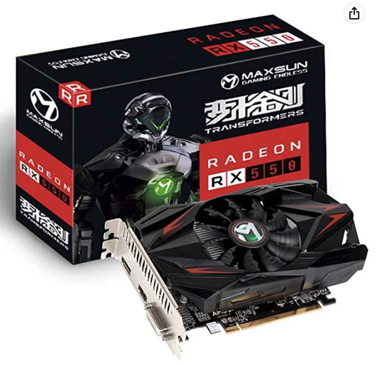 MAXSUN AMD Radeon RX 550 4GB GDDR5 ITX Computer PC Gaming Video Graphics Card – Great GPU for the Money