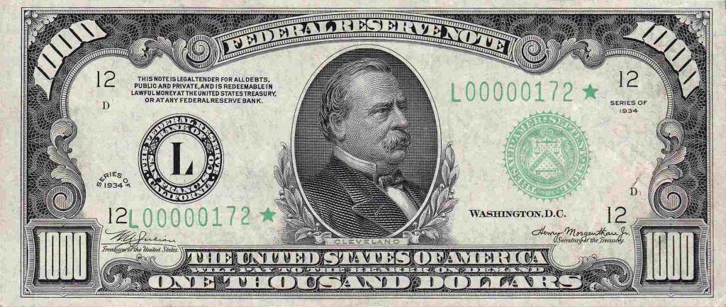 $1,000 Bill cleveland
